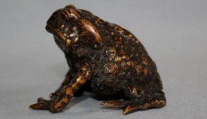 銅製蝦蟇蛙形水滴　江戸時代
