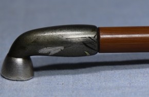金・銀製煙管（１-１）　　昭和時代　　口元「ｋ２０」刻印　　髑髏図