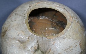 志野焼犬形手焙り火鉢（１－１）　　　江戸～明治時代